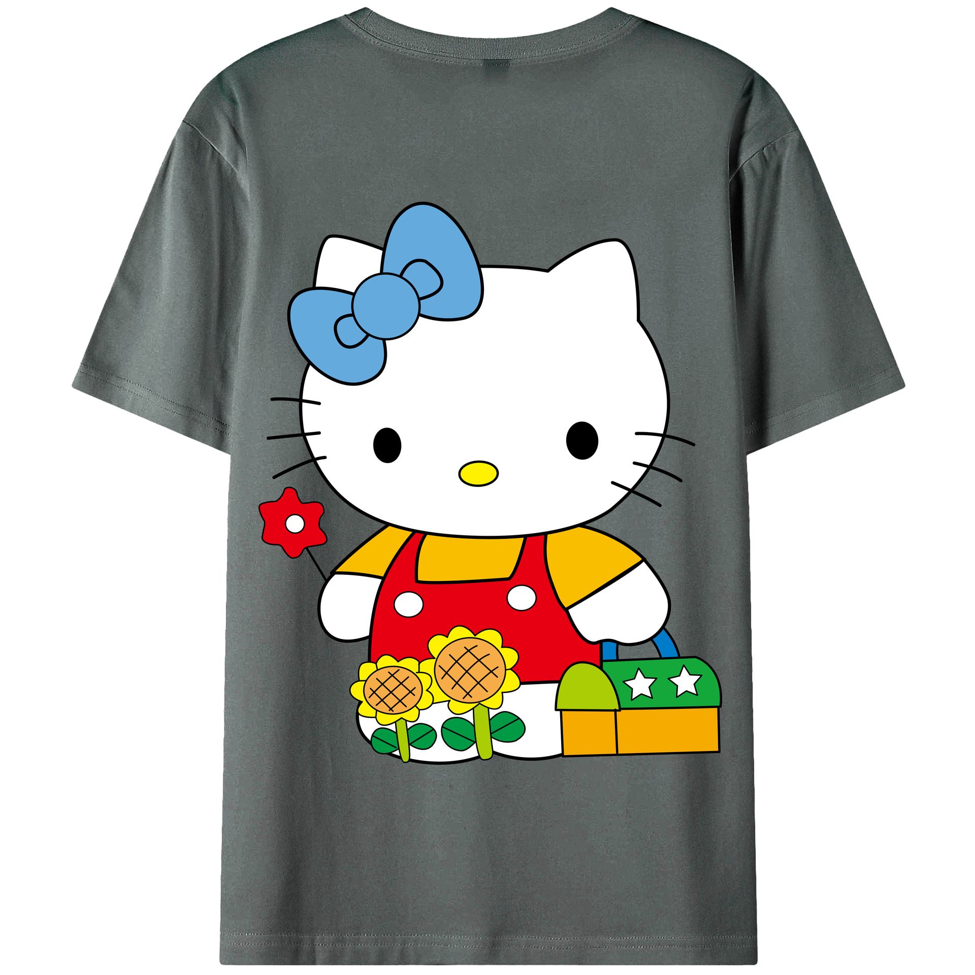（画像用） Hello Kitty ハローキティ 綿100％半袖Tシャツ（背面プリント）